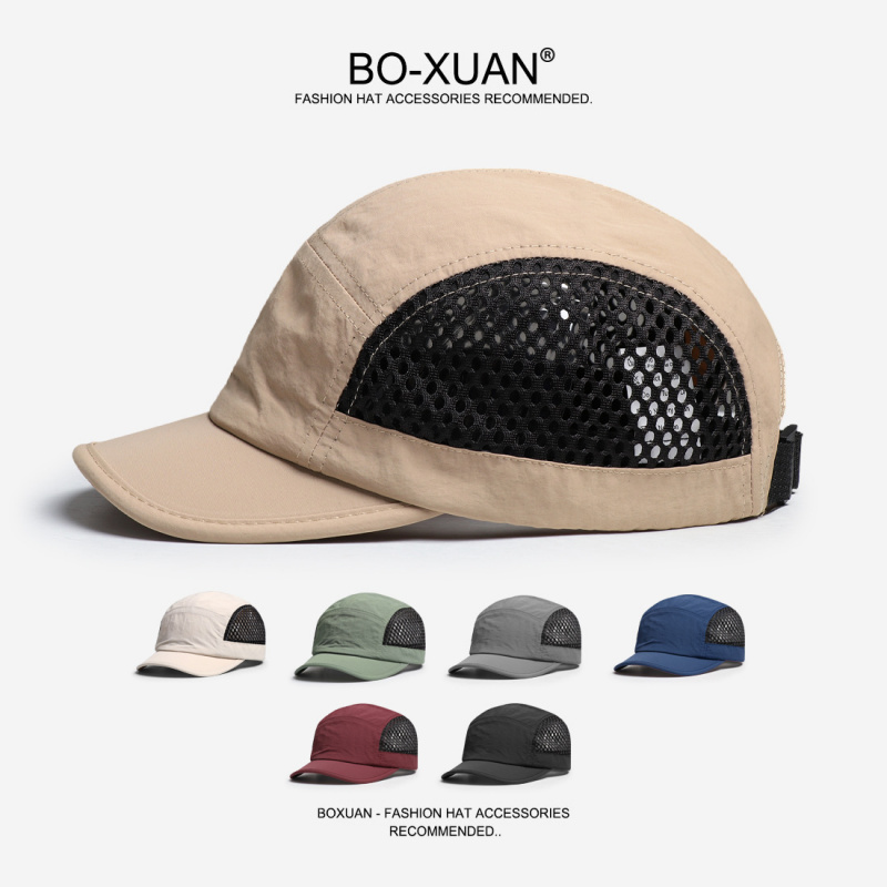 일본 스타일 짧은 챙 컬러 블록 통기성 메쉬 남성 여름 - Aquatic Sports Hat 리뷰 및 가격