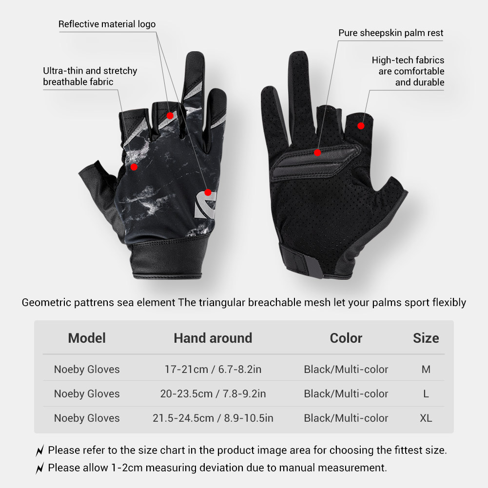 Noeby 하프 핑거 낚시 장갑 UPF50 + 태양 자 - Spearfishing Glove 리뷰 및 가격